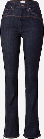 QS Flared Jeans in Blauw: voorkant