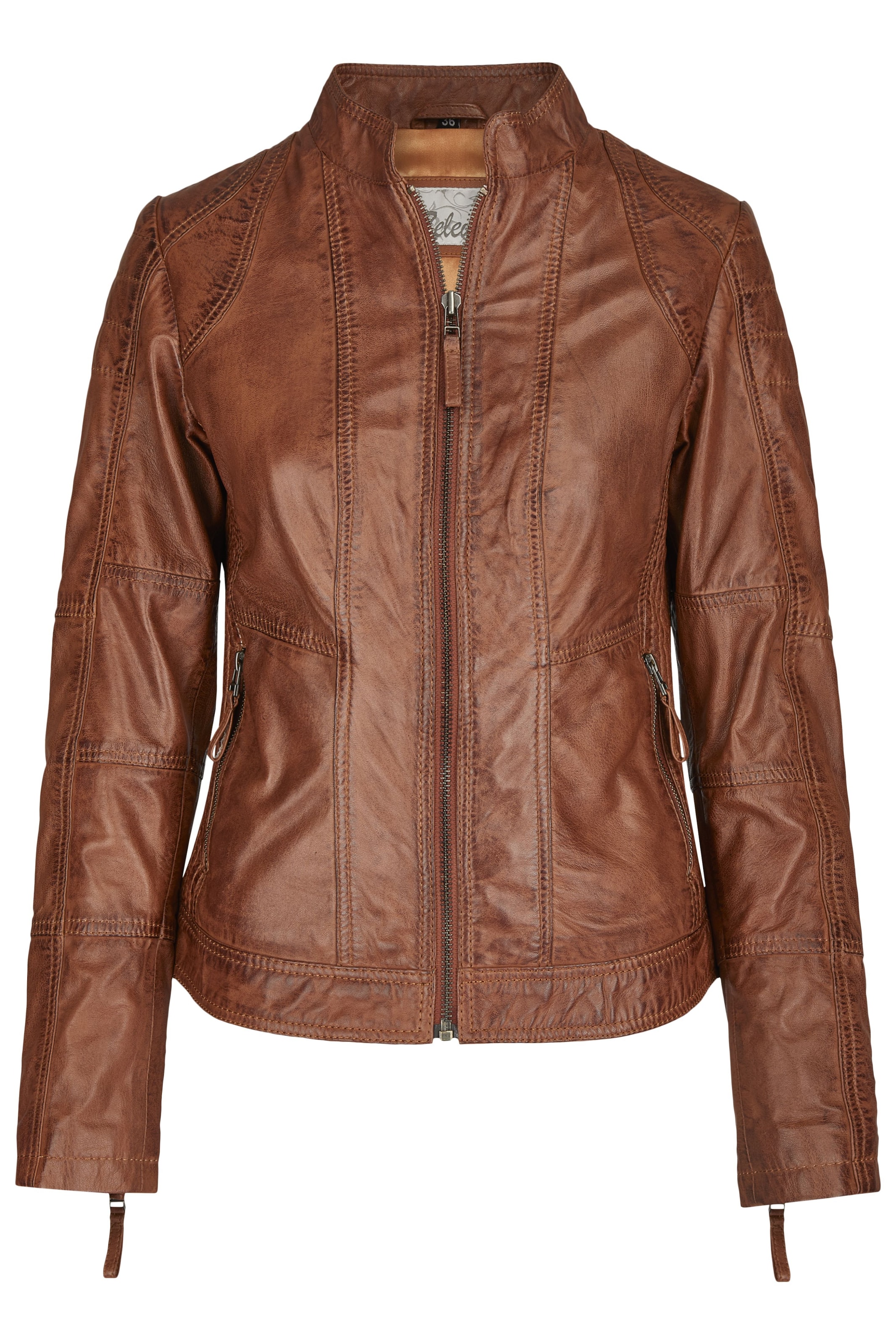 7ELEVEN Tussenjas 'SEVigni' in Bruin: voorkant