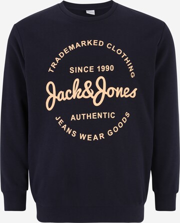Jack & Jones PlusSweater majica 'FOREST' - plava boja: prednji dio