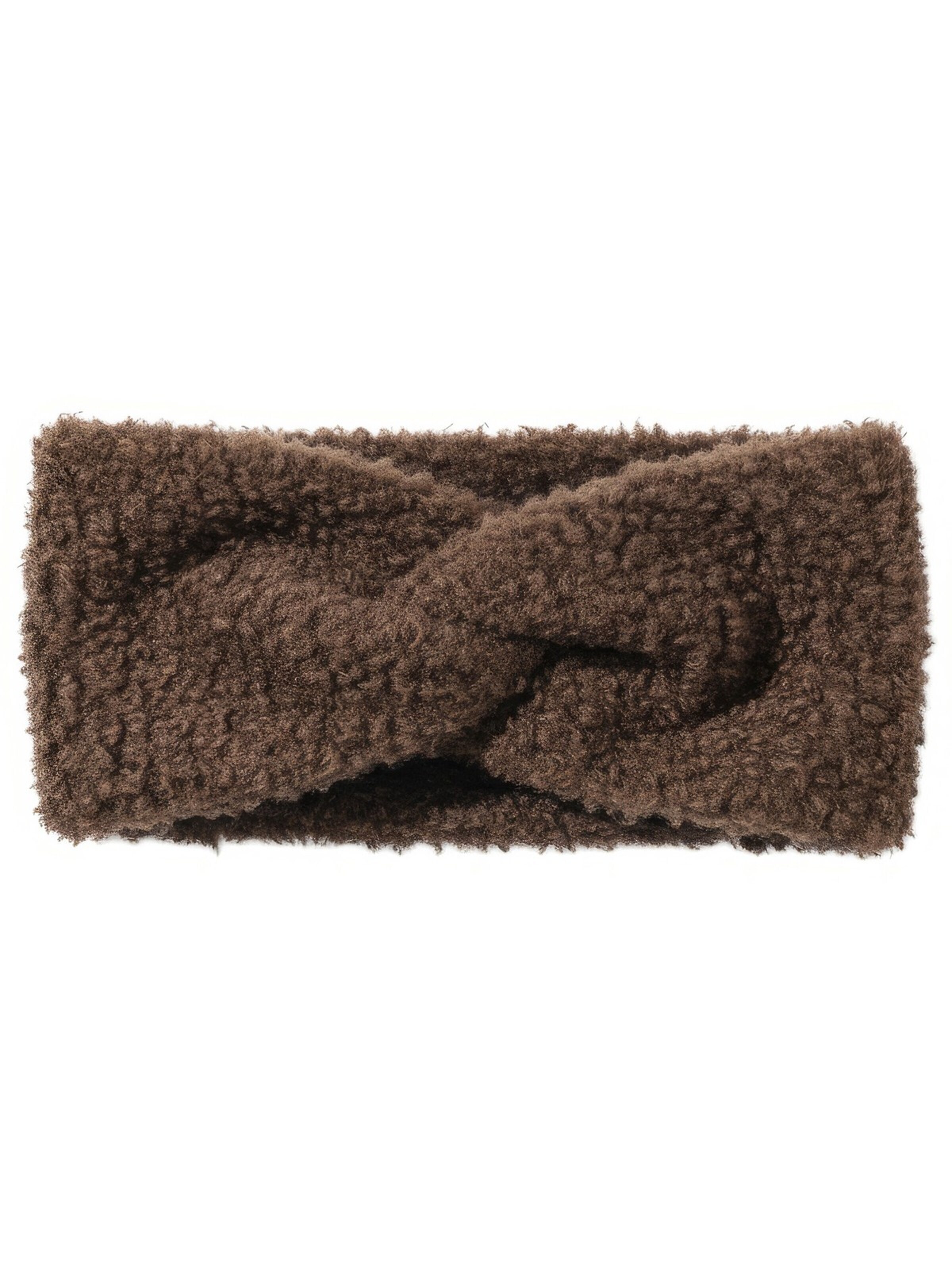 styleBREAKER Headband 'Stirnband in Teddyfell Optik' in Brown
