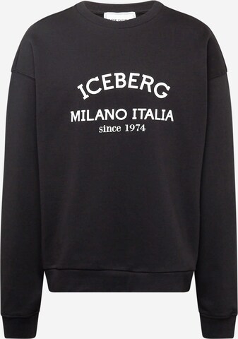 ICEBERG Sweatshirt in Zwart: voorkant