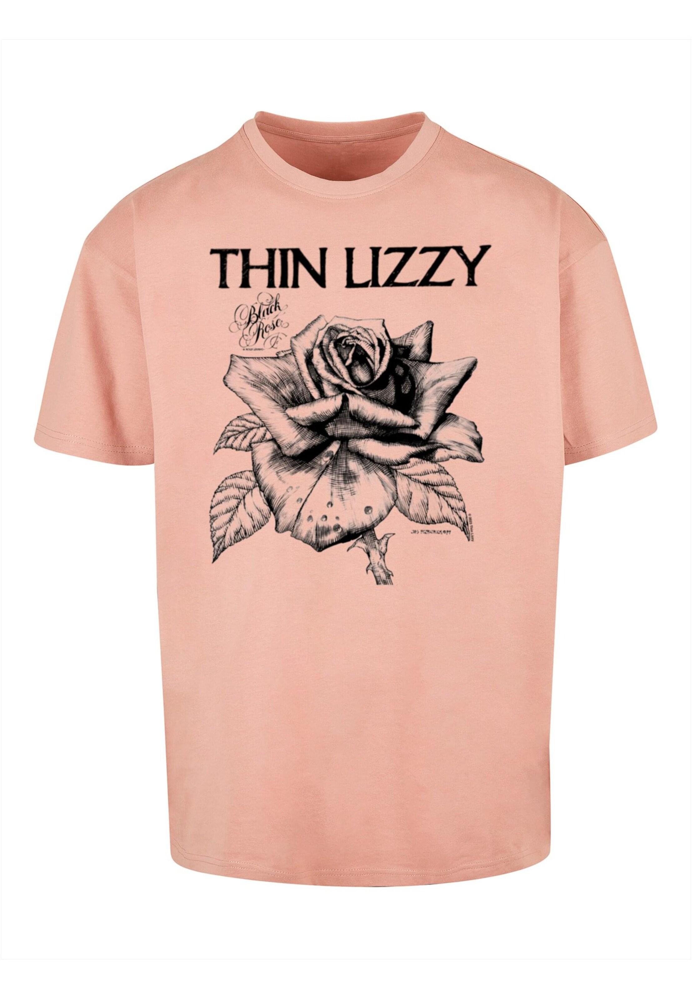Merchcode T-Shirt 'Thin Lizzy - Rose' in Pink: Vorderseite