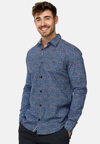 Coupe regular Chemise INDICODE JEANS en bleu : devant