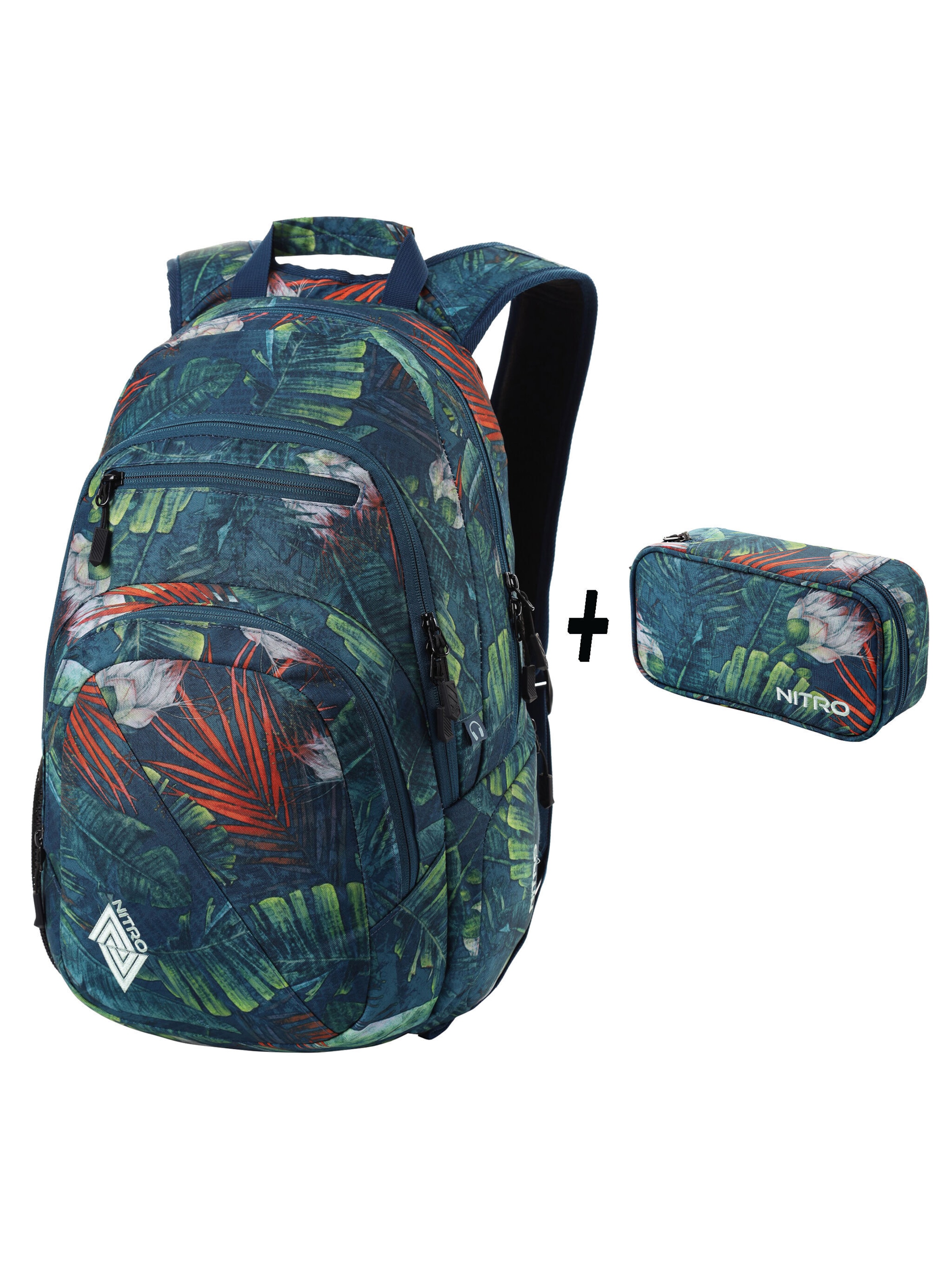 NITRO Backpack 'Set Stash' in Green: front