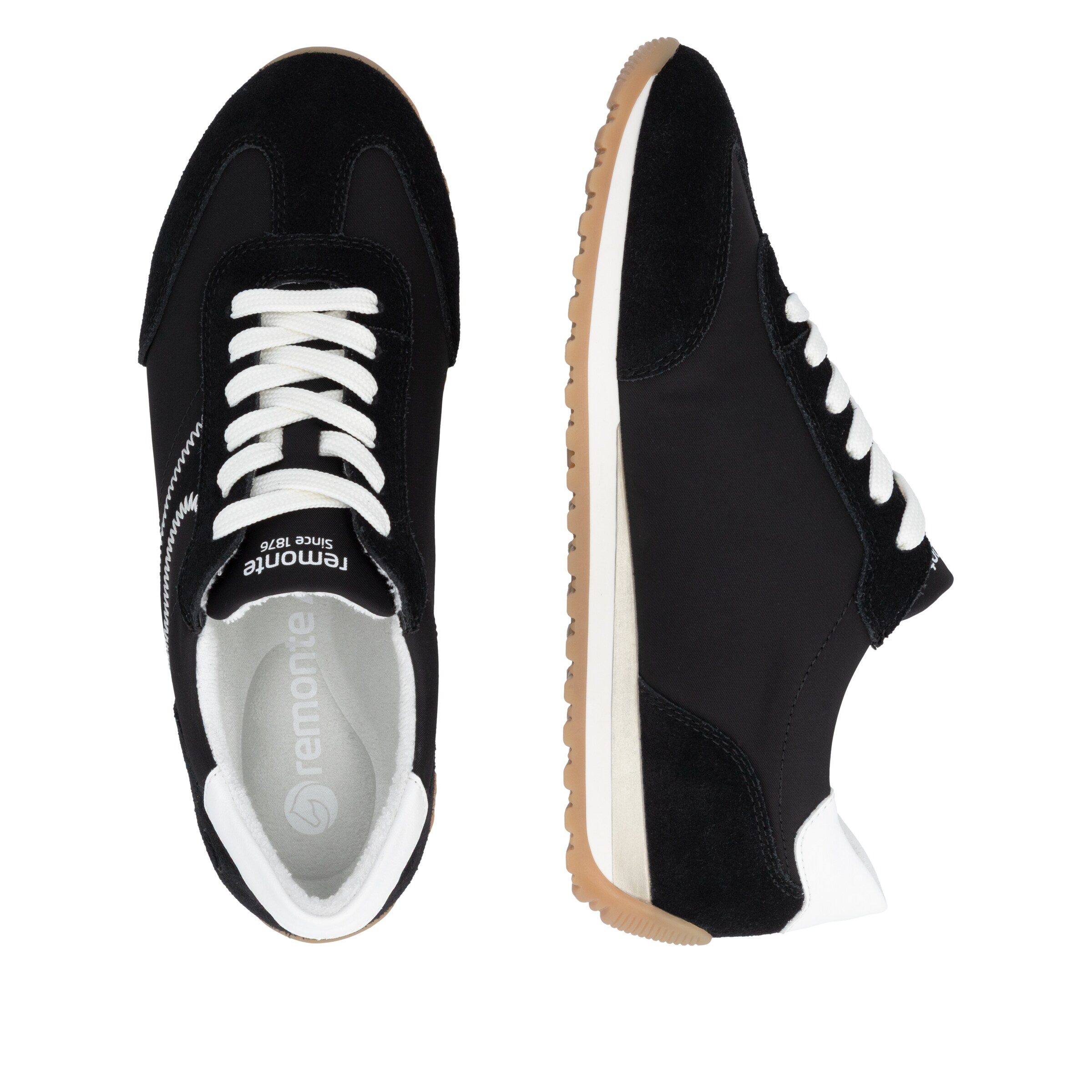 Baskets basses 'D3H03' REMONTE en noir