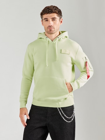 ALPHA INDUSTRIES Regular fit Суичър в жълто: отпред