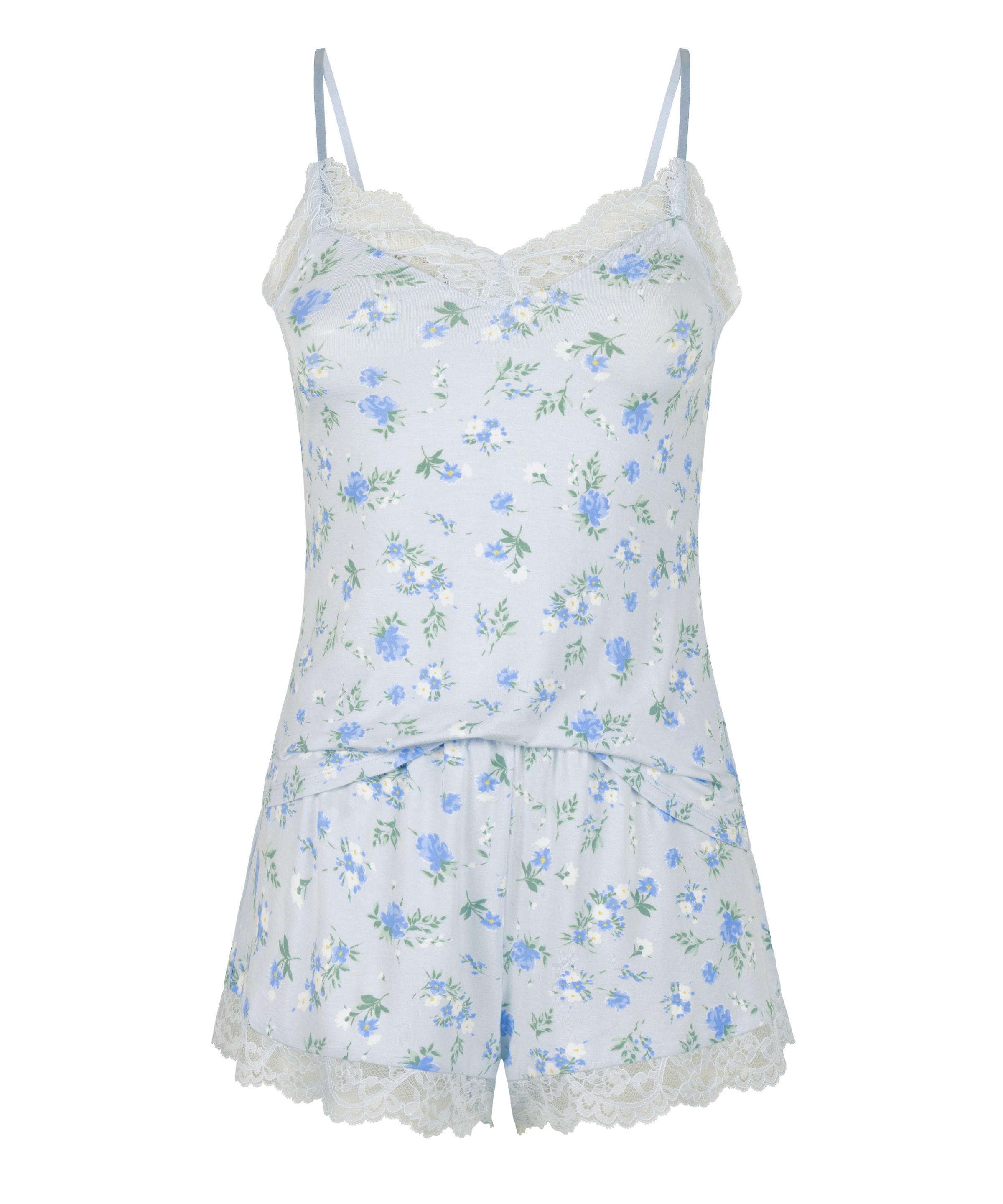 Hunkemöller Pyjama 'Nana' in Blau: Vorderseite