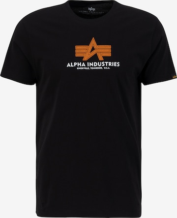 ALPHA INDUSTRIES Shirt in Zwart: voorkant