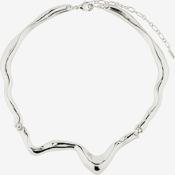 Pilgrim Halsband 'Moon' i silver: framsida