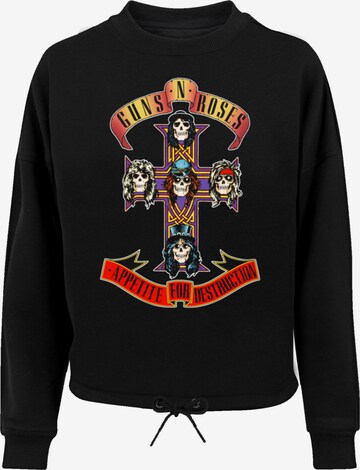 F4NT4STIC Sweatshirt 'Guns 'n' Roses Appetite For Destruction' in Black: front