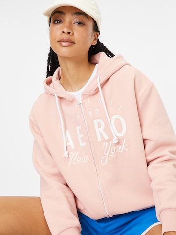 AÉROPOSTALE - Sudadera con cremallera en rosa