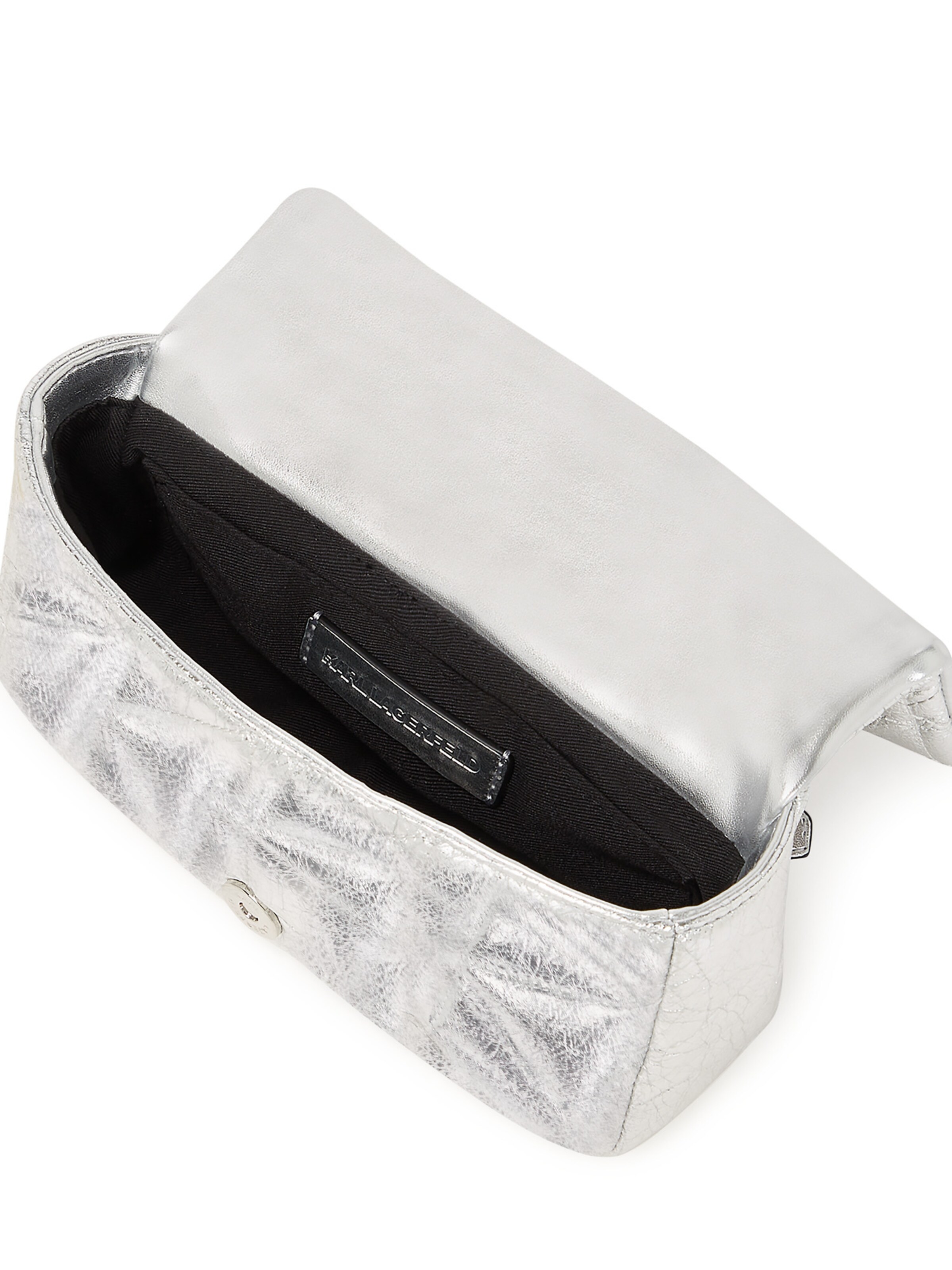 Karl Lagerfeld Taška přes rameno – stříbrná