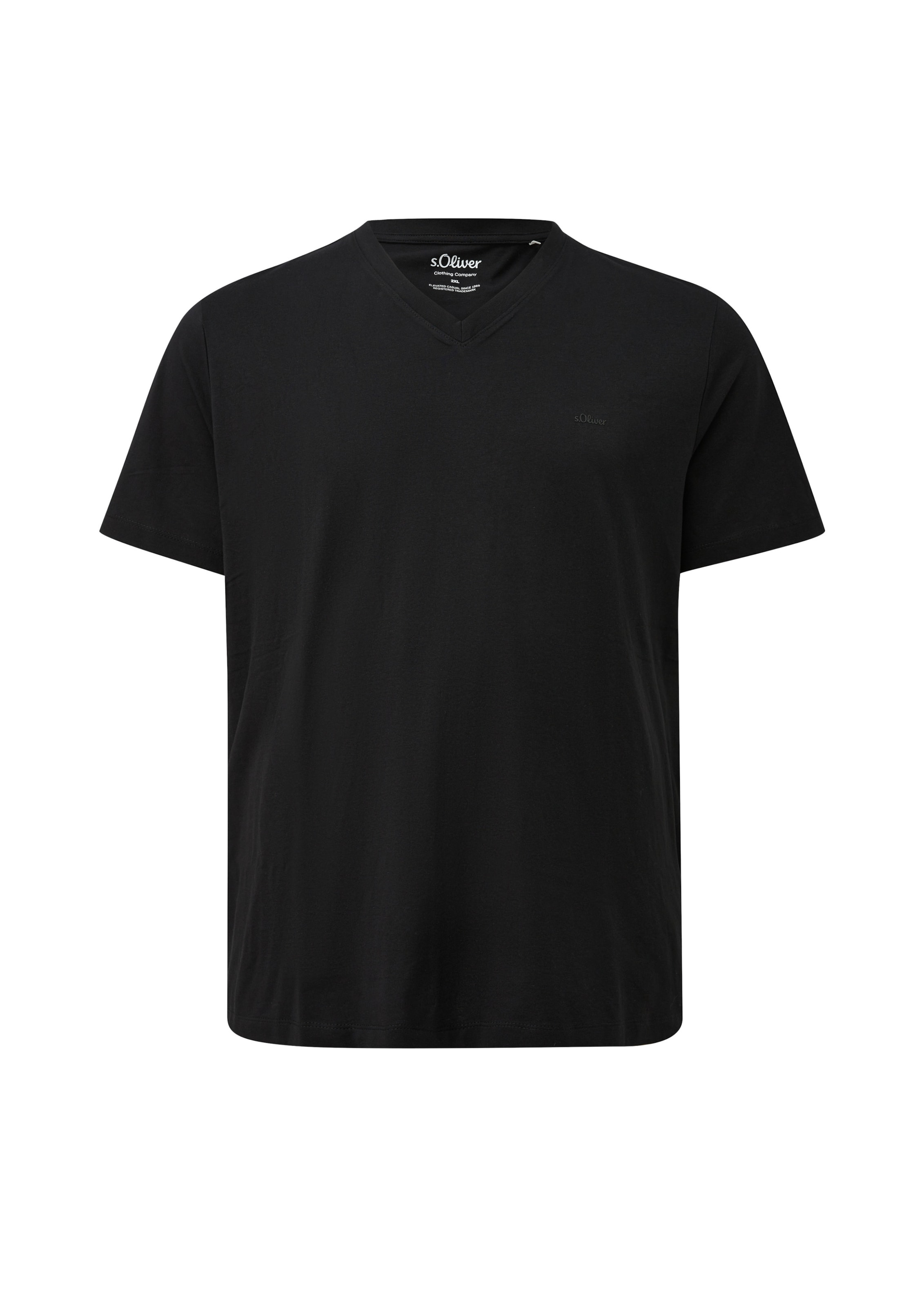 T-Shirt s.Oliver Men Big Sizes en noir : devant
