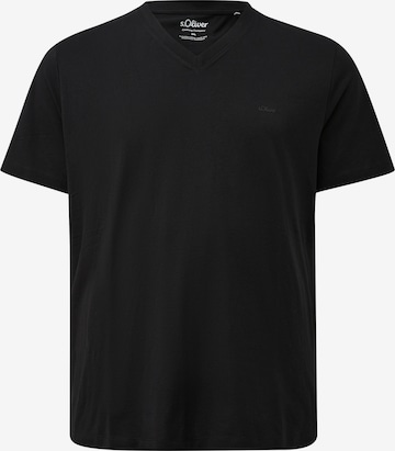 T-Shirt s.Oliver Men Big Sizes en noir : devant