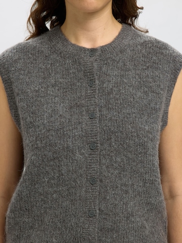SELECTED Knitted vest 'SLFLULU' in Grey