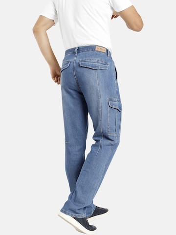 Loosefit Jeans cargo 'Elmo' Jan Vanderstorm en bleu