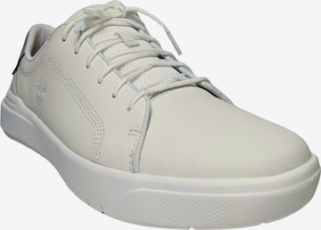 Baskets basses TIMBERLAND en blanc : devant