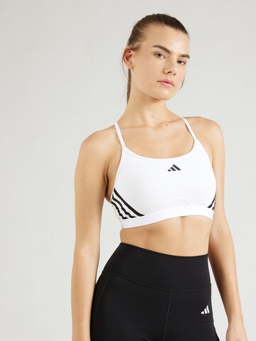 ADIDAS PERFORMANCE Bygelfri Sportbehå 'Aeroreact' i vit: framsida