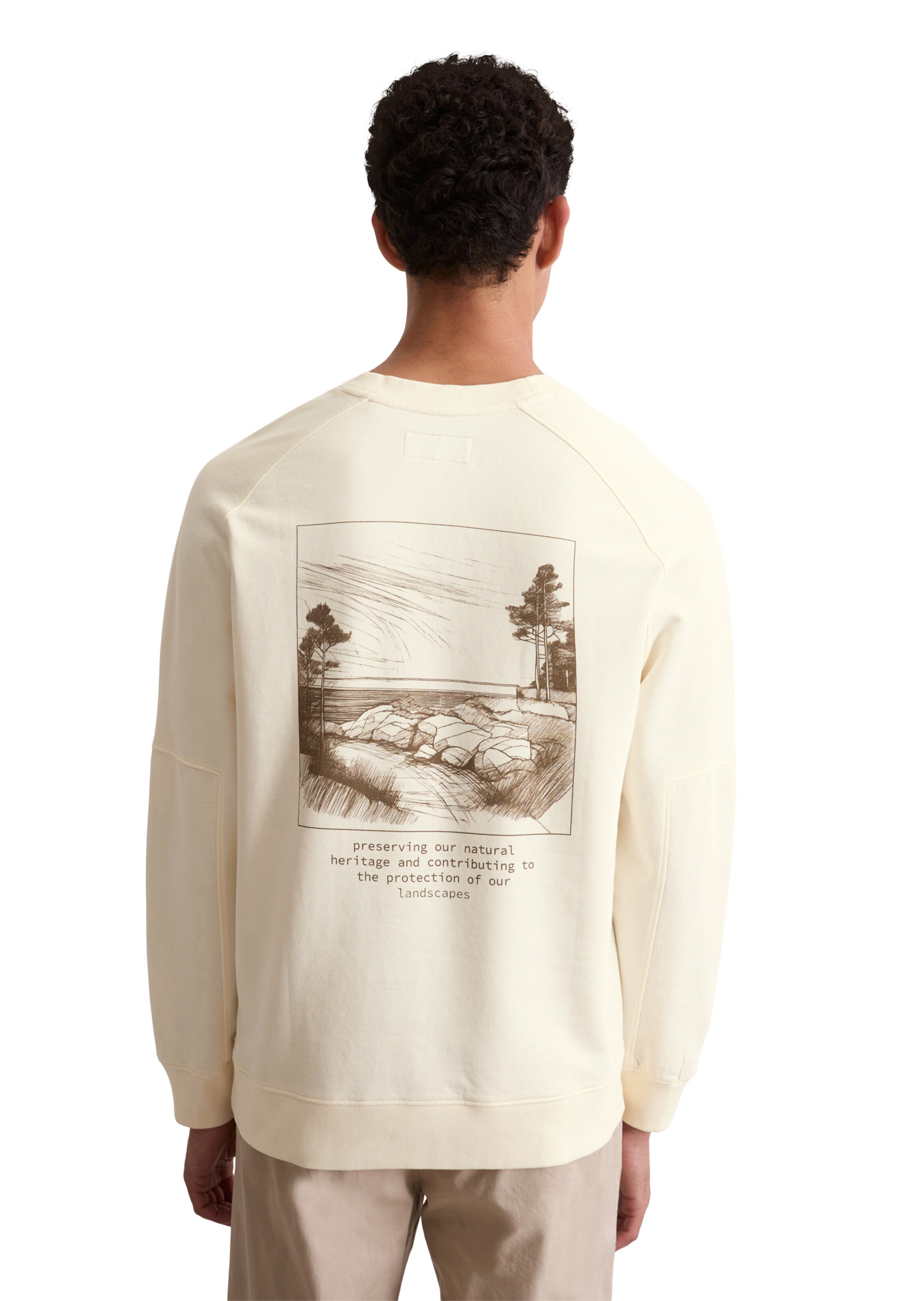 Marc O'Polo Sweatshirt in Beige: front