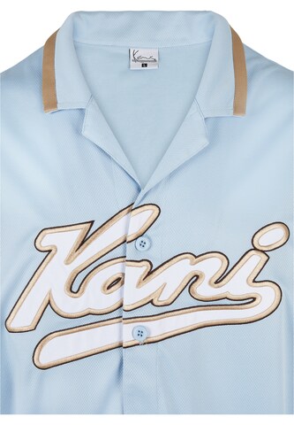 Karl Kani Regular fit Button Up Shirt 'Varsity Block Baseball' in Blue