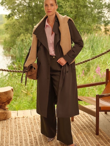 love & roses Between-seasons coat in Brown