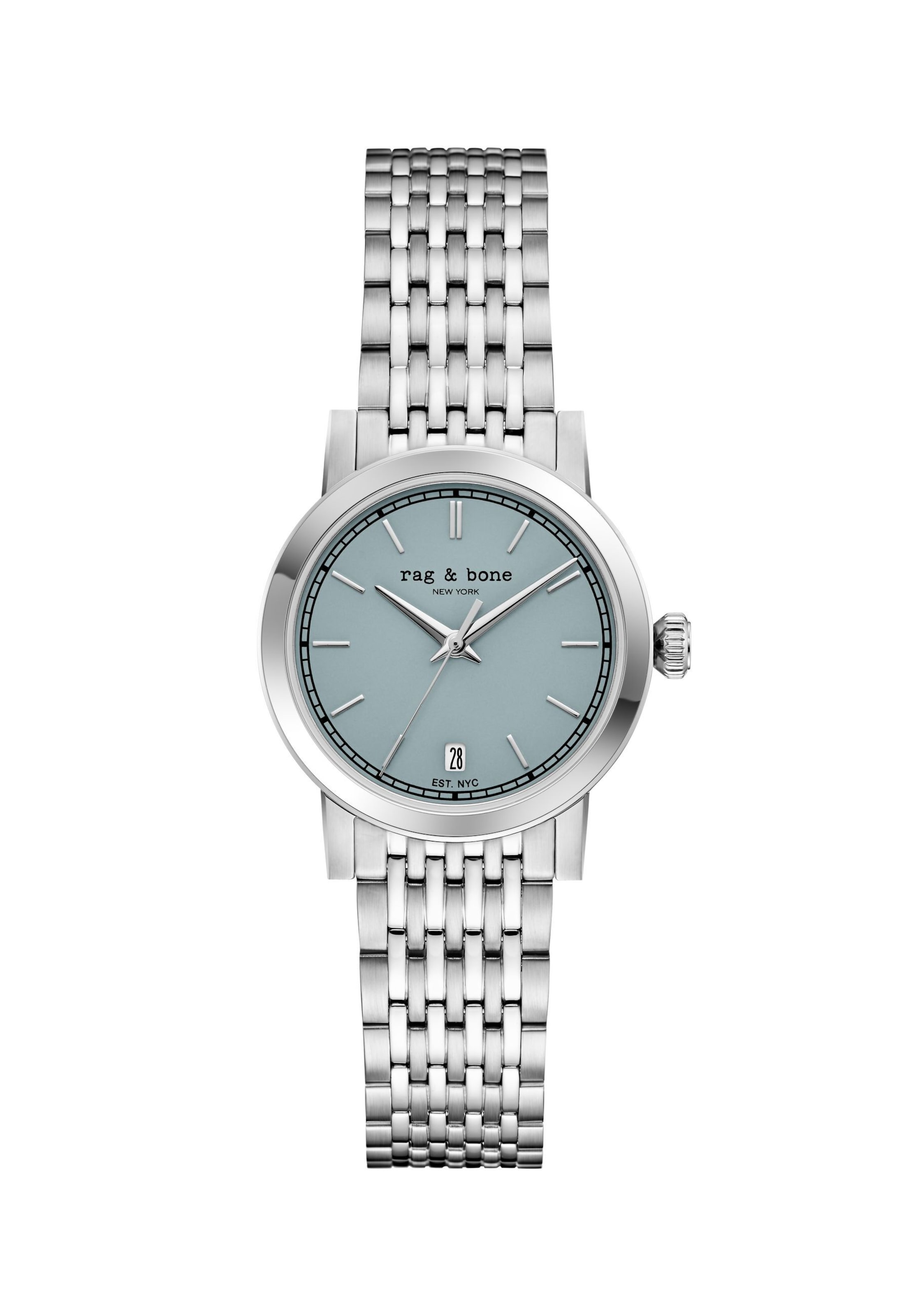 Montre à affichage analogique ' Reign ' rag & bone en argent : devant