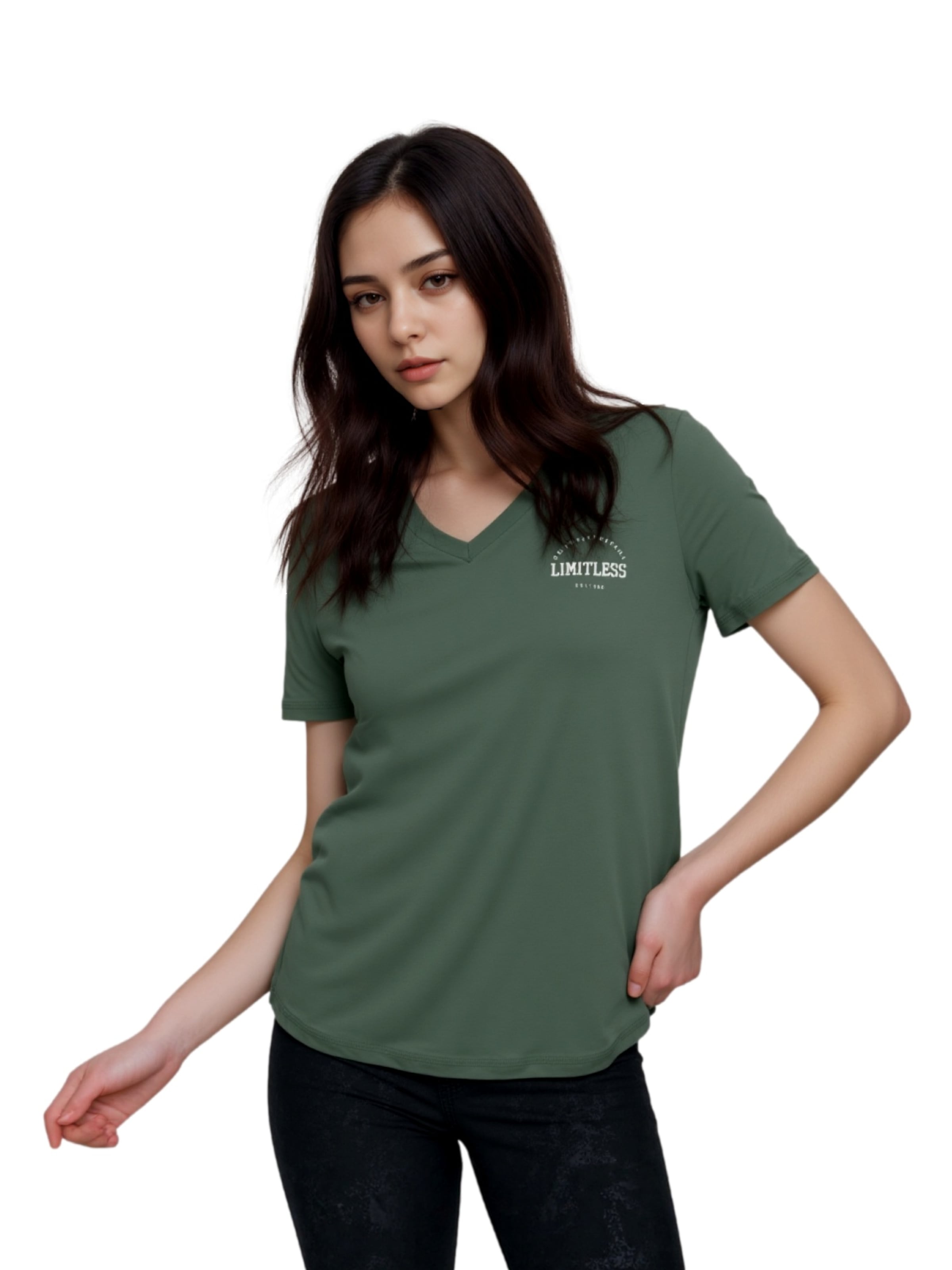 Maglietta 'Save Life' di ONLY PLAY in verde: frontale