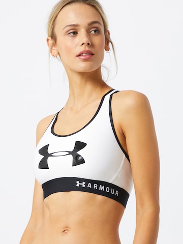 UNDER ARMOUR Regular Sports bra 'Graphic' in White: front