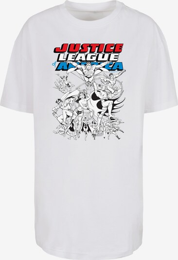 F4NT4STIC T-Shirt 'Justice League Mono Action Pose' in blau / rot / schwarz / weiß, Produktansicht