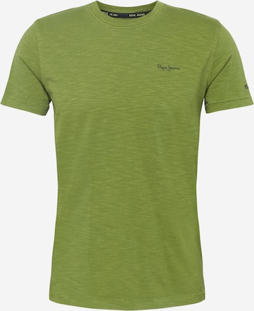 T-Shirt 'THANE' Pepe Jeans en vert : devant