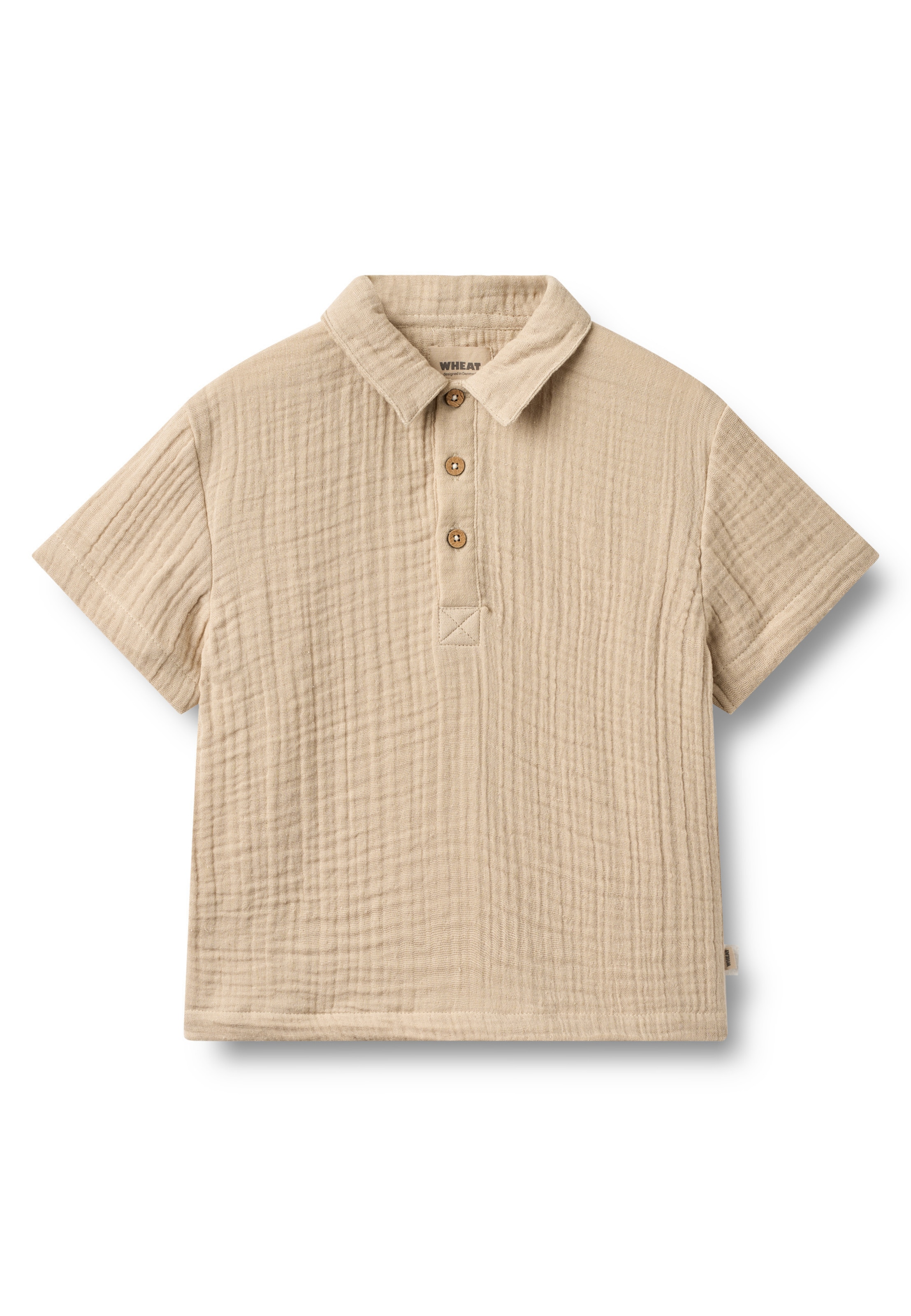 WHEAT - Camisa 'Svend' em bege: frente