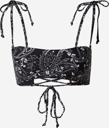 Bandeau Hauts de bikini Hunkemöller en noir : devant