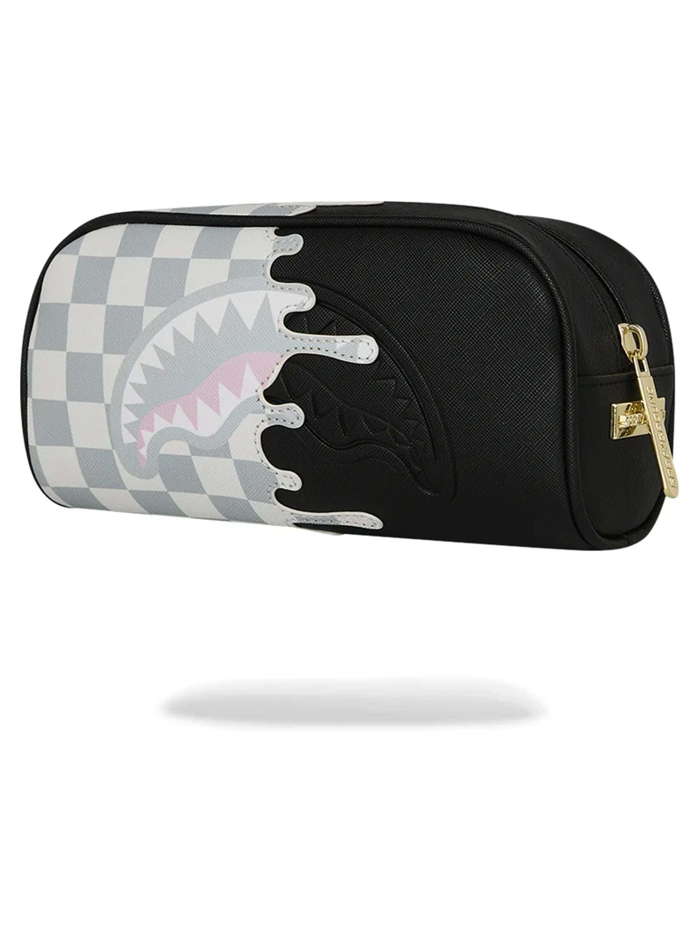 Sprayground - Messenger 'Bolso sprayground cream check side drip pencil pouch' en blanco