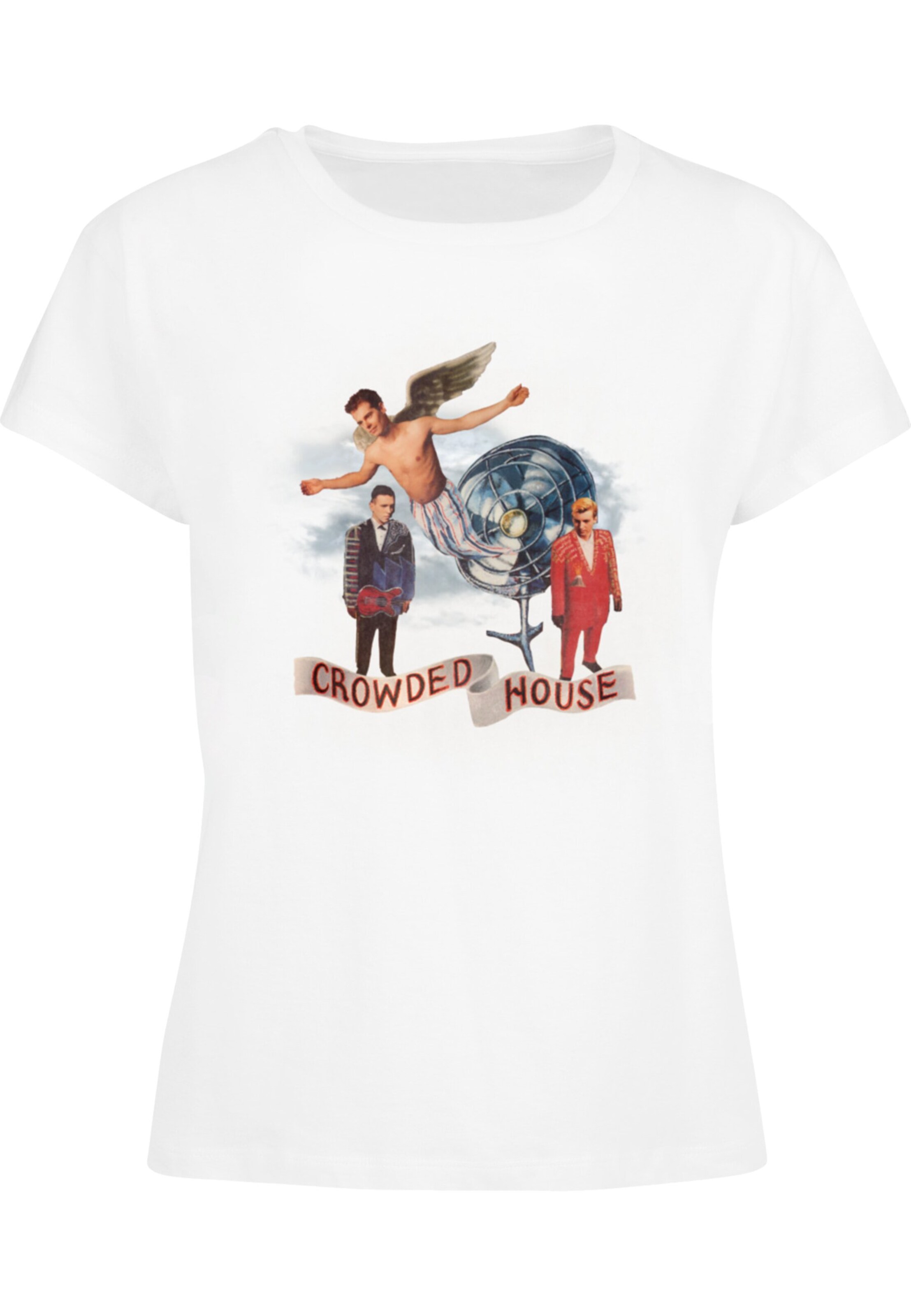 T-shirt 'Crowded House' Merchcode en blanc : devant