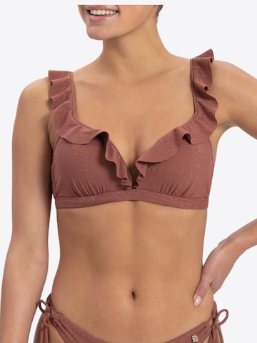 Triangle Hauts de bikini 'Rouge' Beachlife en marron