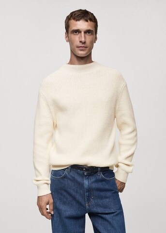 MANGO MAN Sweater 'Cova' in Beige: front