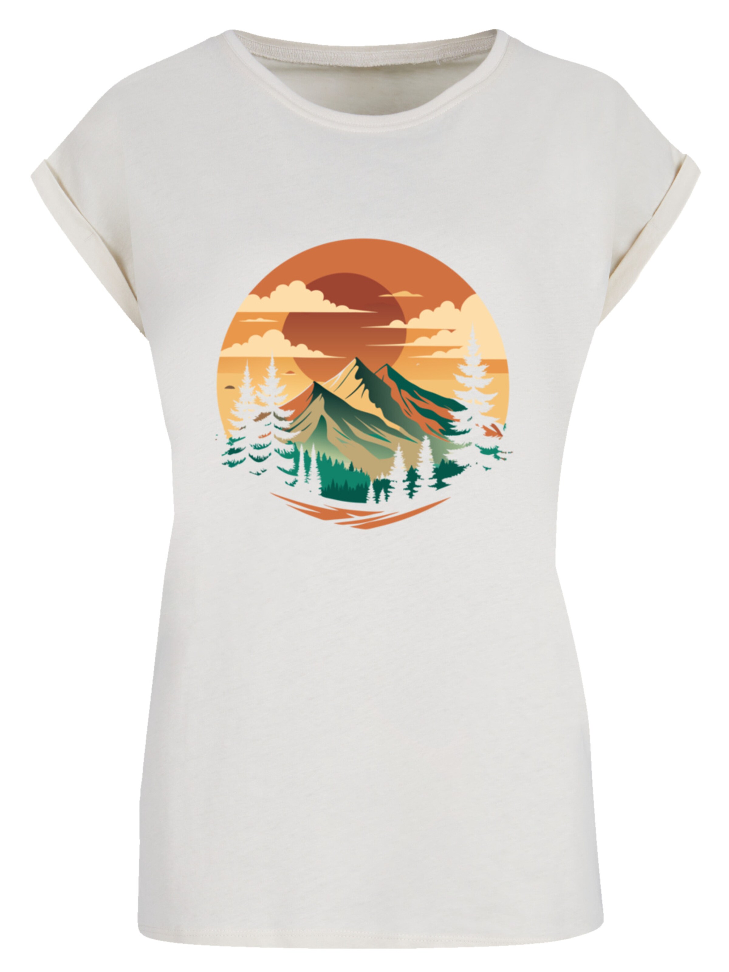 F4NT4STIC Shirt 'Sonnenuntergang Berglandschaft' in Beige: front