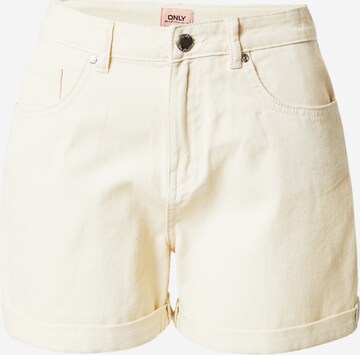 ONLY Regular Trousers 'JOAN' in Beige: front