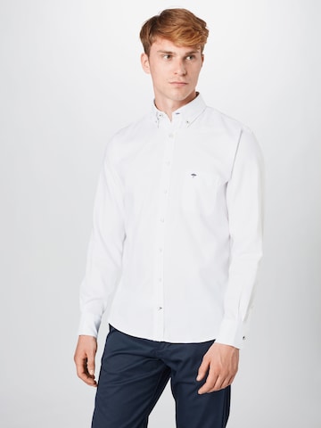 FYNCH-HATTON Regular fit Zakelijk overhemd in Wit: voorkant