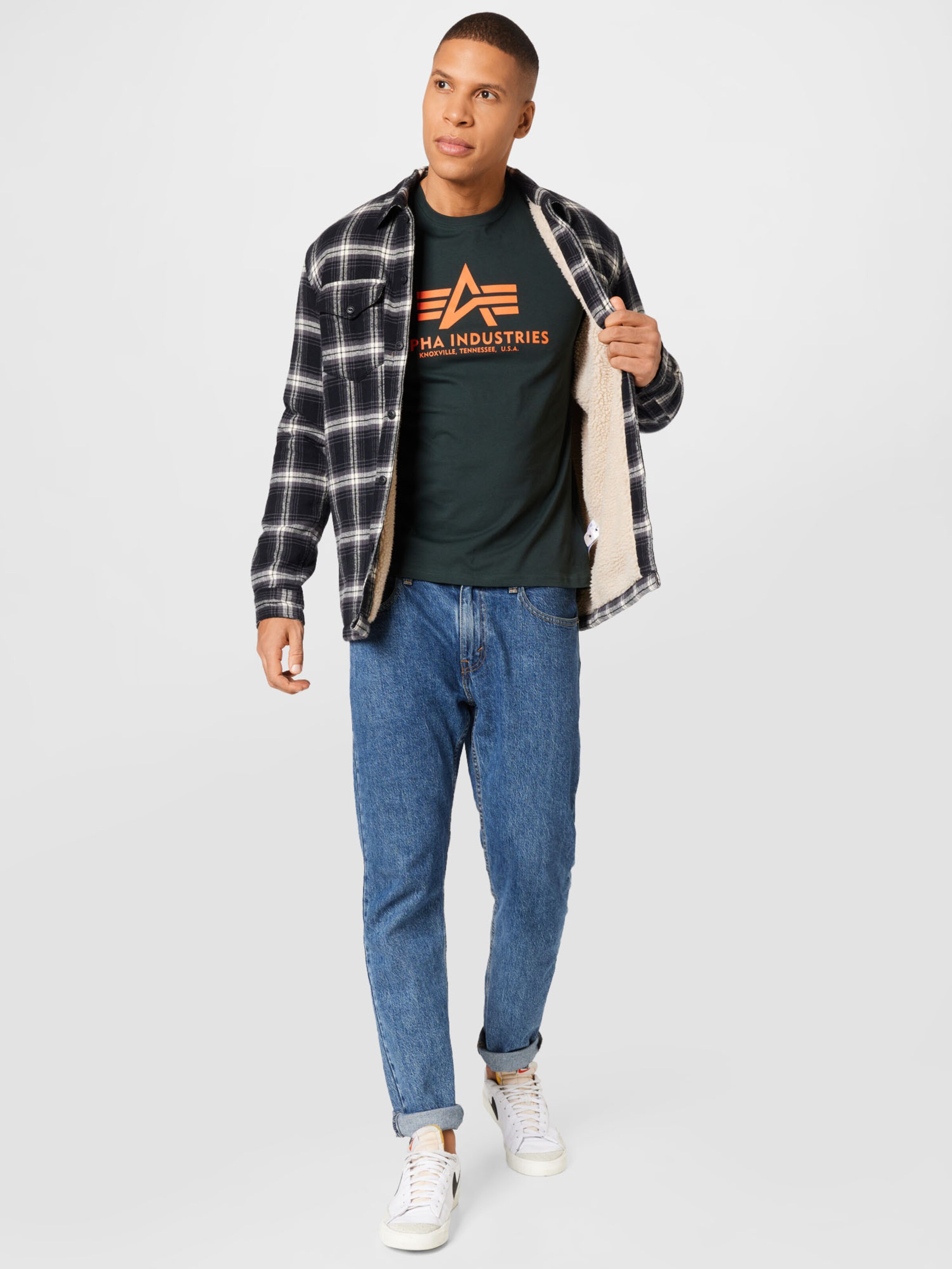 Männer Shirts ALPHA INDUSTRIES T-Shirt in Grau, Tanne - XL94924 Männer Shirts ALPHA INDUSTRIES T-Shirt in Grau, Tanne - XL94924