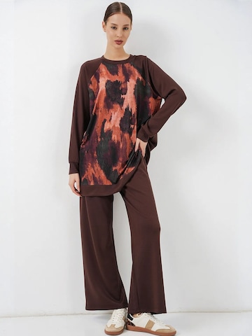 Completo pantalone 'Blusen' di Bigdart in marrone: frontale
