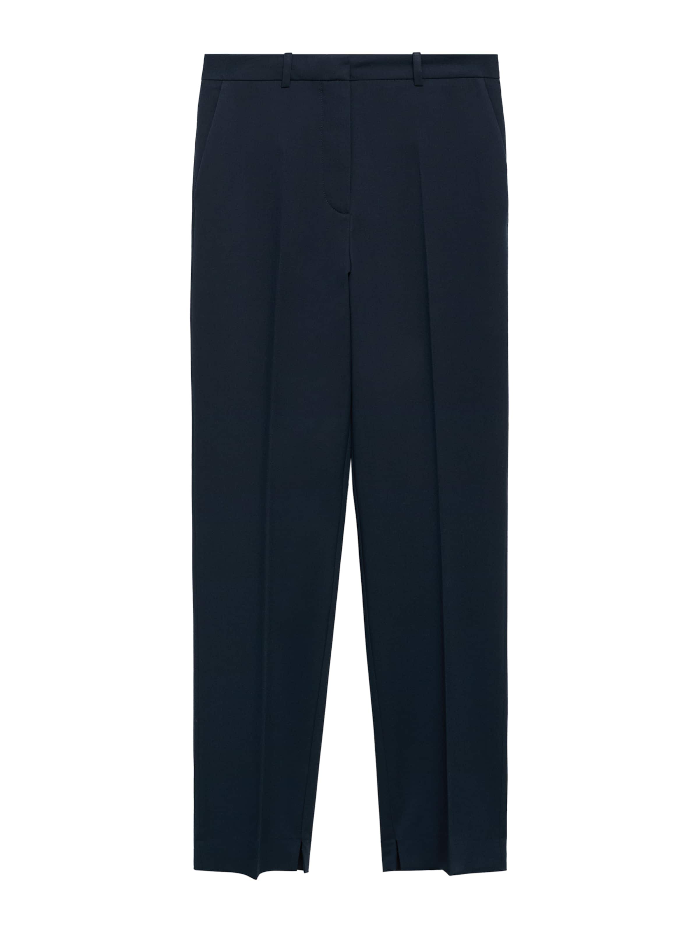 MANGO Trousers with creases 'BOREAL' in Blue: front