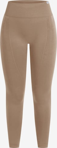Smilodox Slimfit Leggings ' Layne ' in Braun: Vorderseite