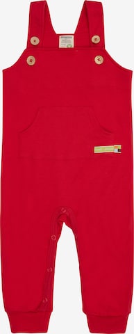 loud + proud Overalls in Red: front