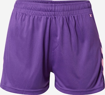 Hummel Workout Pants in Purple: front