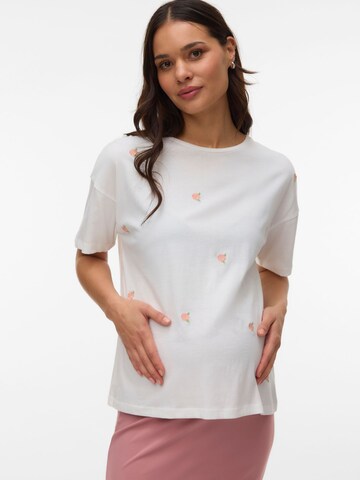 Tricou 'MLRosetta' de la MAMALICIOUS pe alb: față