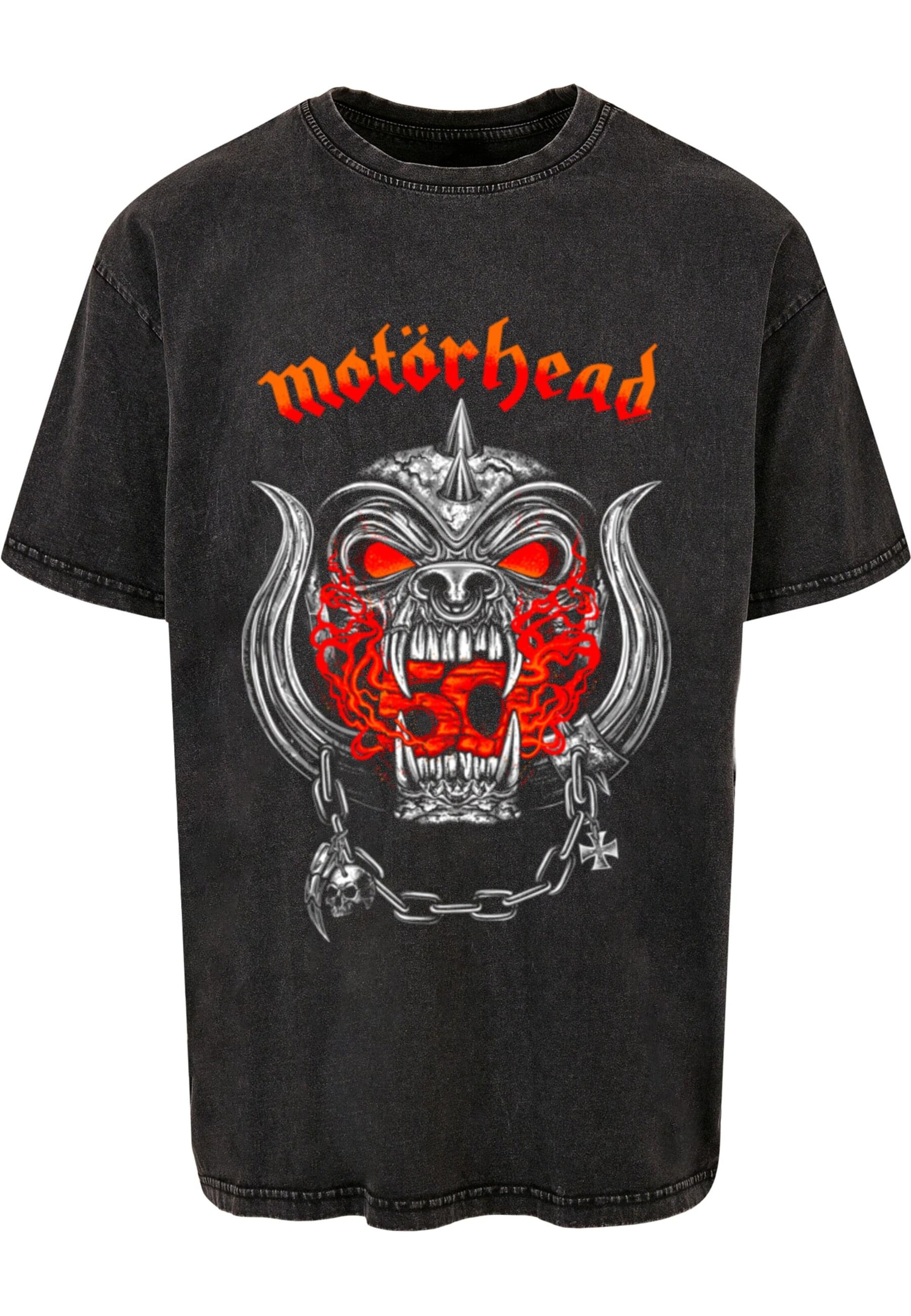 Maglietta 'Motorhead - 50th Warpig Flames' di Merchcode in nero: frontale