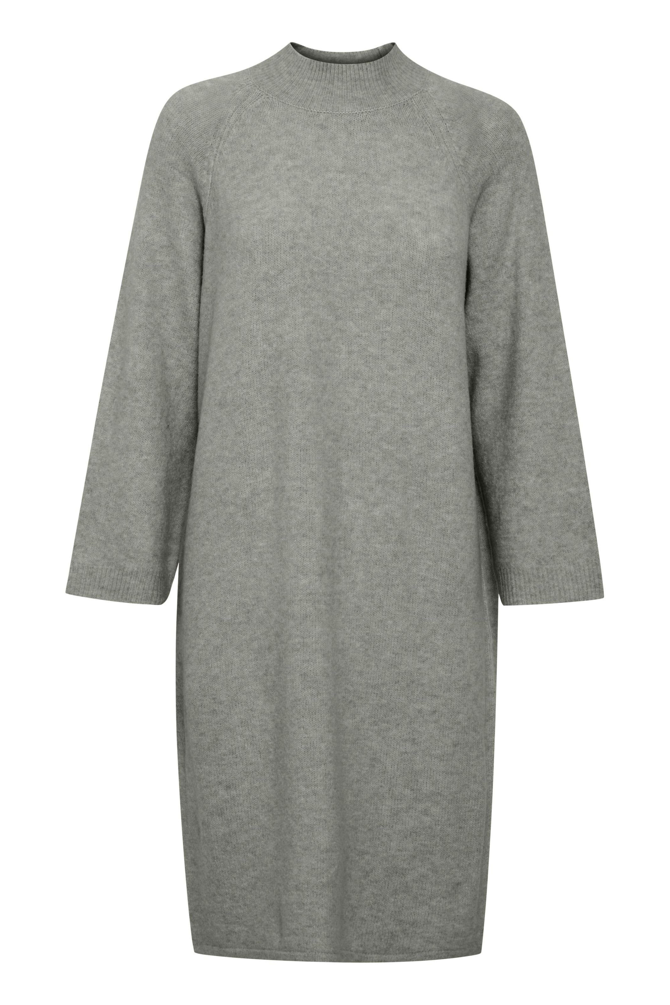 b.young Gebreide jurk 'Merli' in Grijs: voorkant