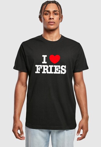 T-Shirt 'Love Fries' Mister Tee en noir : devant