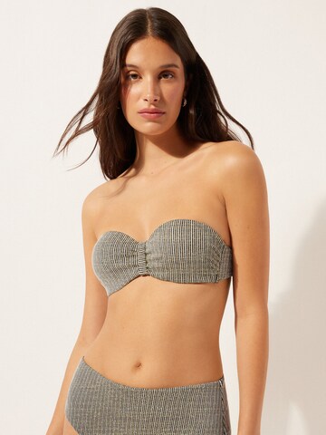 CALZEDONIA Bandeau Bikini Top in Black